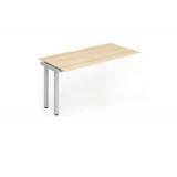 Single Ext Kit Silver Frame Bench Desk 1400 Maple