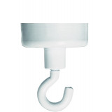 Hook Magnet. Size: 47 Mm, Magnet Strength: 18 Kg, Colour: White, Pack 1