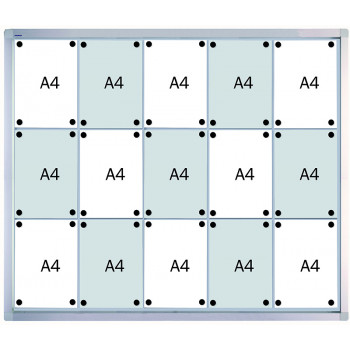 Display Case Proline, 15 X A4, 117.5 X 99 X 4.6 Cm, Whiteboard